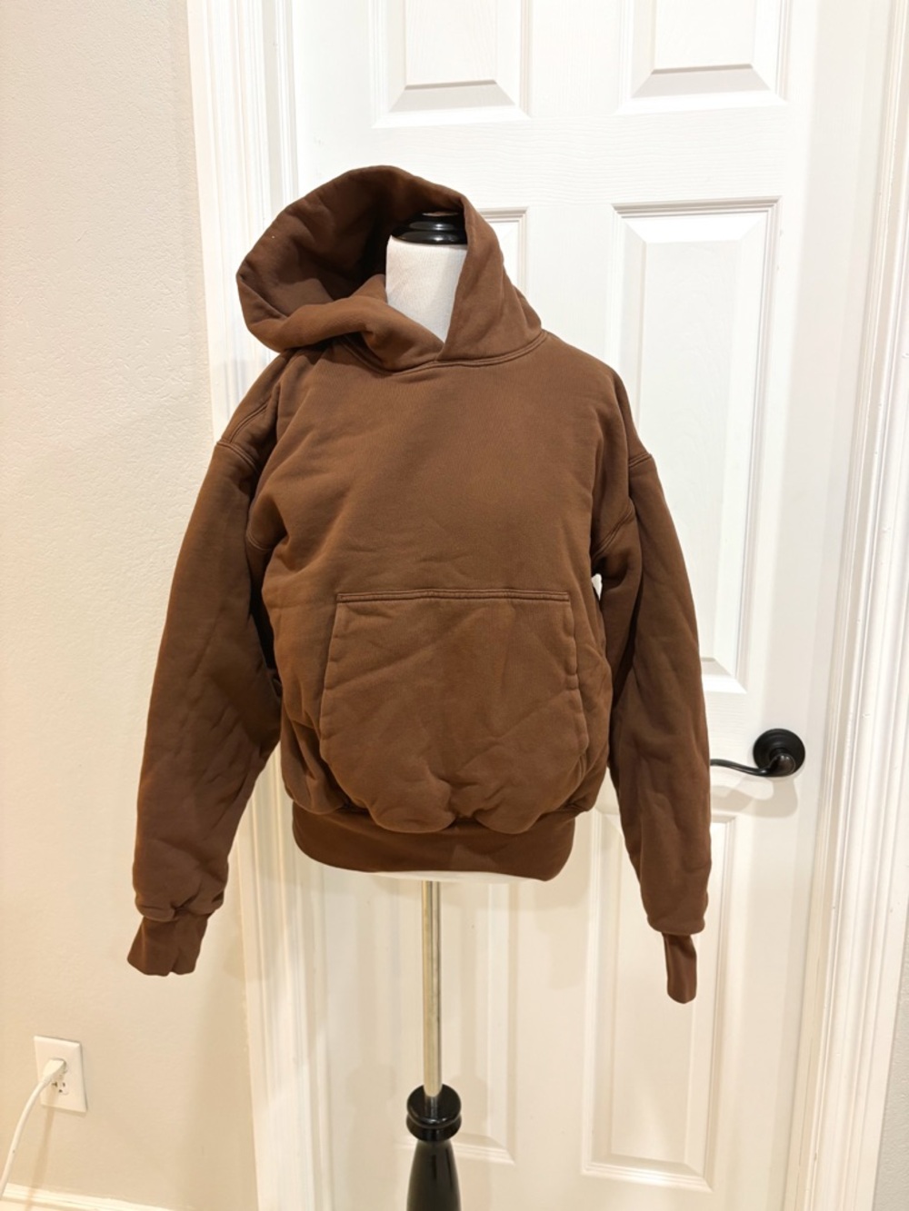 YEEZY YZY Gap Double Layer P Brown Hoodie Small 100% Cotton
